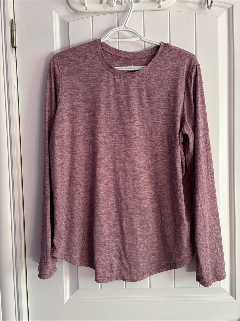 Long Sleeve Crewneck Tee in Dusty Mauve